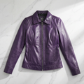 Violet Leather Jacket