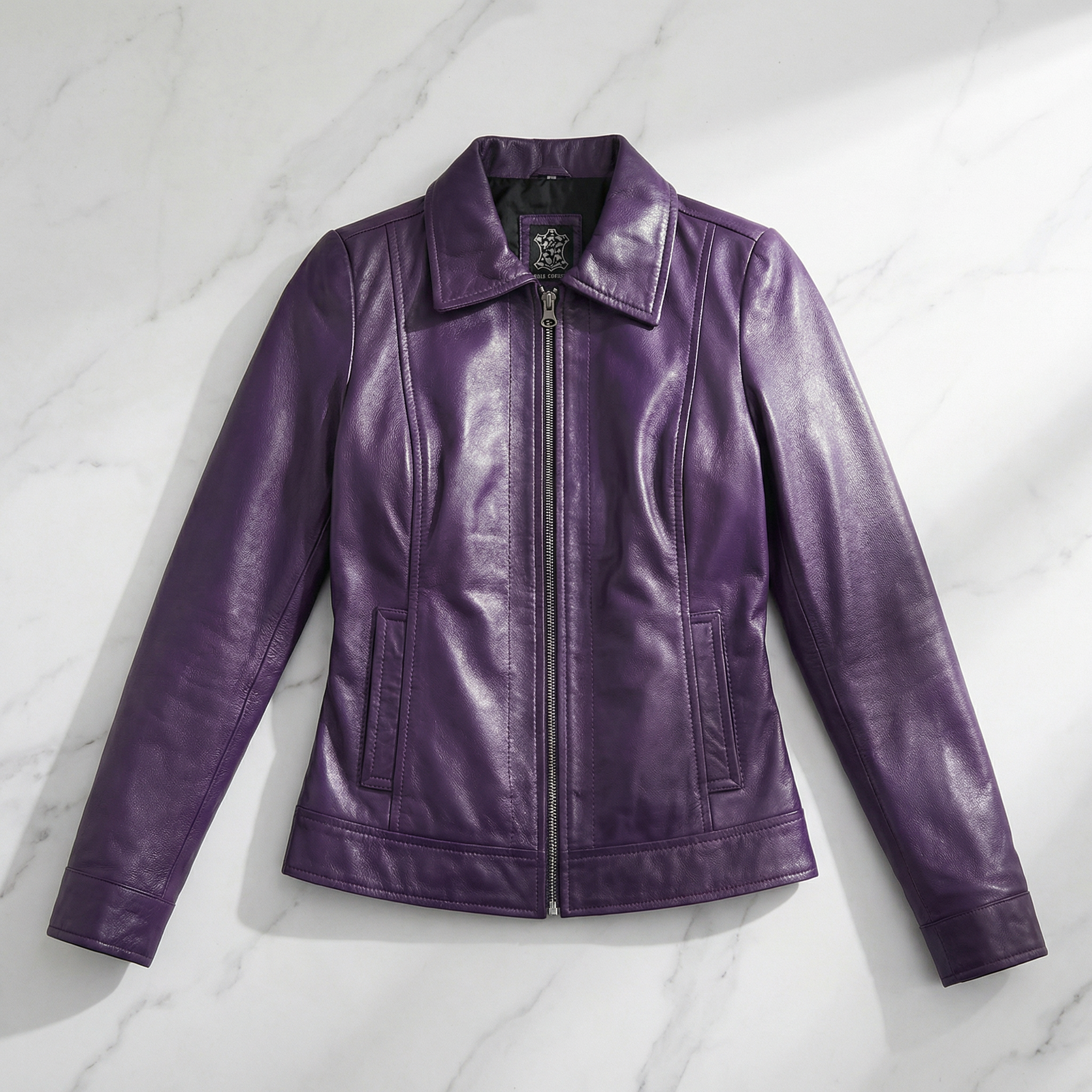 Violet Leather Jacket